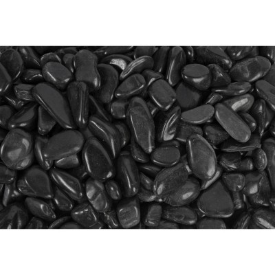 Margo 20 lb Black Super Polished Pebbles, .5" to 1.5"   555017535